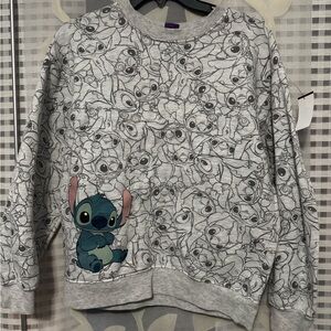 ✨ Disney Stitch Gray All-Over Print Sweatshirt ✨